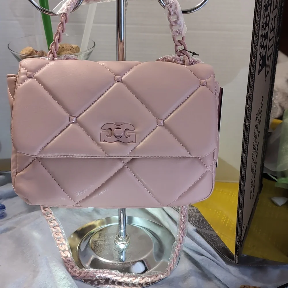 Gilda Paris G Logo Pink Quilted Women's Crossbody